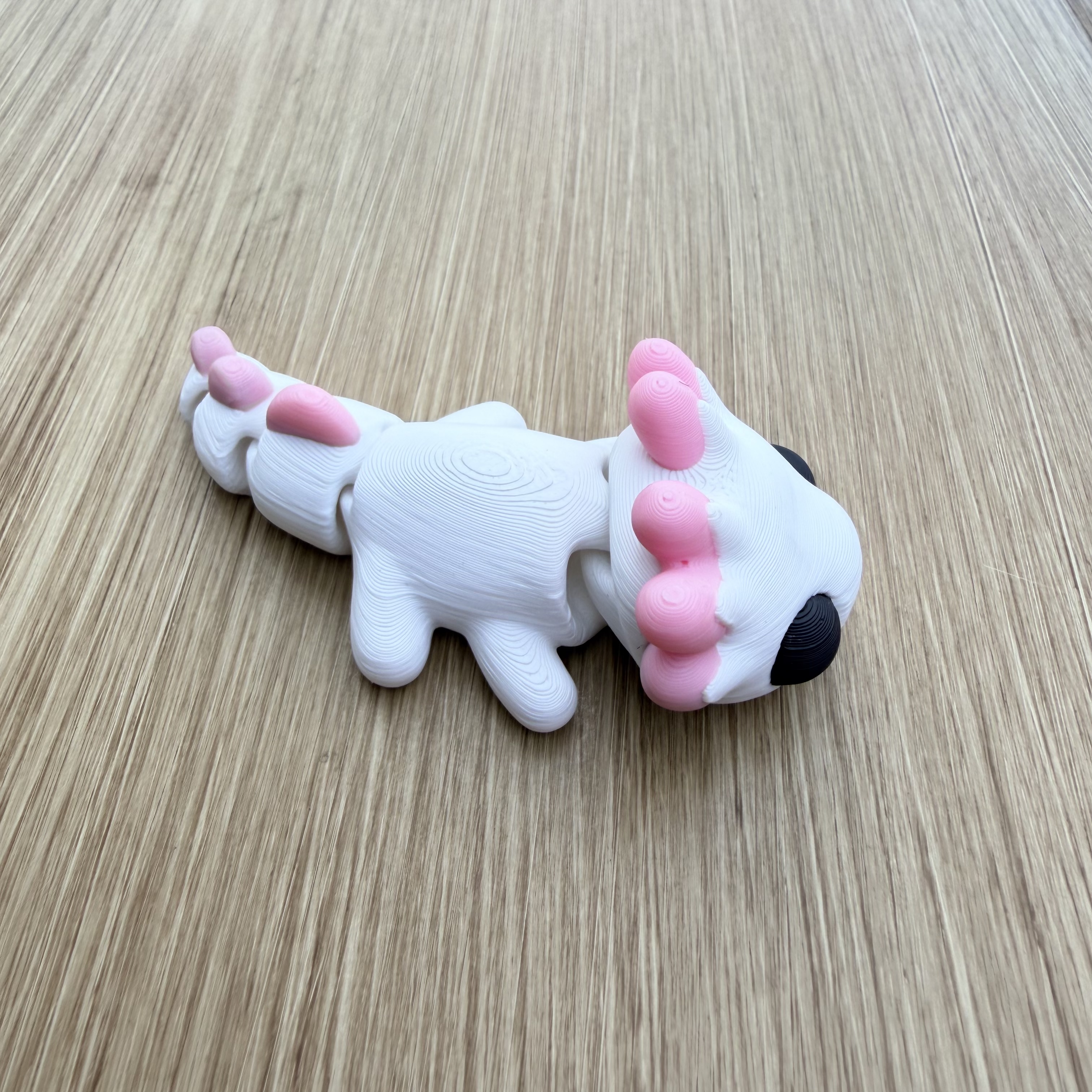 Axolotl flexi Leucistique, Figurine